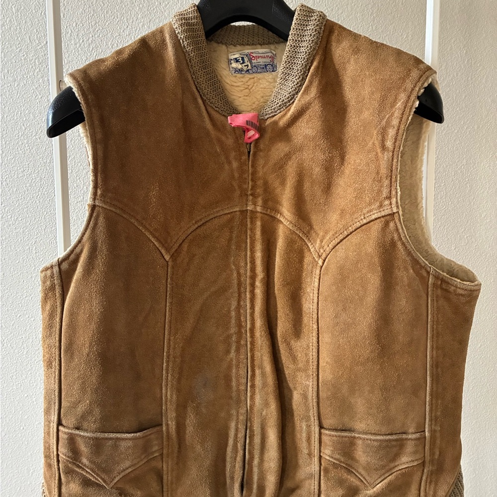 Brown leather Vest